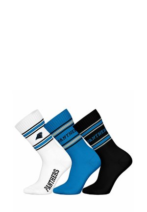 UNISEX 3ER PACK - TEAMS CREW  FOOTBALL LOGO - Socks - carolina panthers