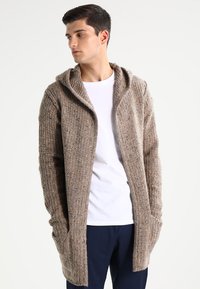 Key Largo - MST TERENCE JACKET - Cardigan - stone melange Immagine in miniatura 1