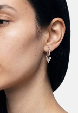 Tamaris, EDGY HEART - Earrings - silver-coloured