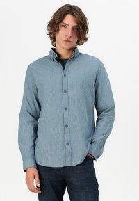 TOM TAILOR STRUCTURED SHIRT - Camisa - teal
