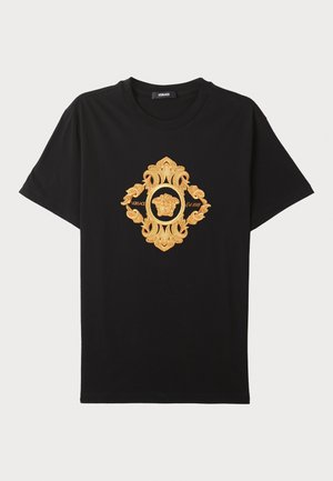 Versace ARCHITECTURAL BAROCCO CREST EMBROIDERY - T-shirt imprimé - black