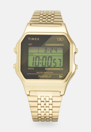 T80 UNISEX - Montre à affichage digital - goldtone/black