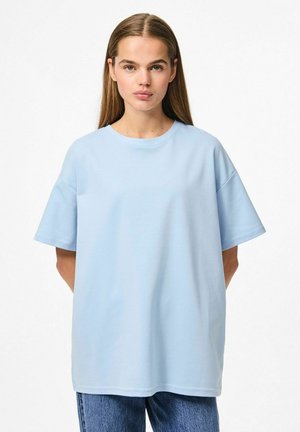 PCSKYLAR SS OVERSIZED NOOS - T-Shirt basic - cashmere blue
