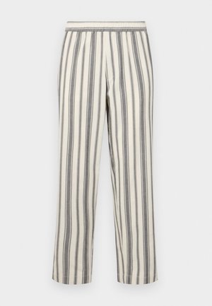 OFFICINE GENERALE WALTER STRIPE - Trousers - ecru/dark grey