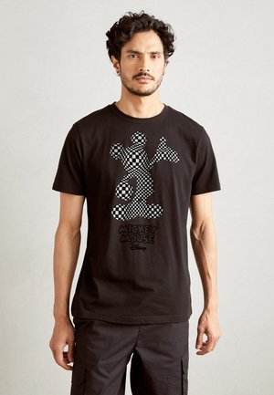 Antony Morato REGULAR FIT WITH MATT PLASTIC AND FLOCK PRINT - Camiseta estampada - black