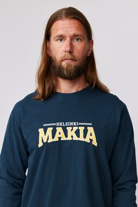 Makia UNI LONG SLEEVE - Majica z dolgimi rokavi - carbon blue