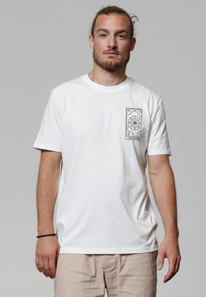 TAROT THE WHEEL - T-shirt imprimé - off white