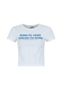 NMMOLLY S/S BOOK  - Camiseta estampada - bright white blue