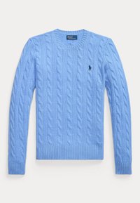 CABLE WOOL-CASHMERE CREWNECK JUMPER - Svetr - new litchfield blue