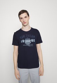 TOM TAILOR LOGO TEE - T-shirt estampada - sky captain blue