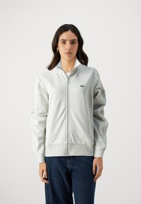 Lacoste Tröja med dragkedja - stone