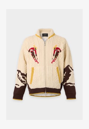 Dsquared2, ZIPPED KABAN - Жилетка - off-white/chocolate