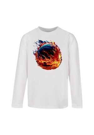 BASKETBALL ON FIRE - Long sleeved top - weiß