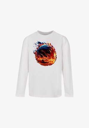 F4NT4STIC BASKETBALL ON FIRE - Langarmshirt - weiß