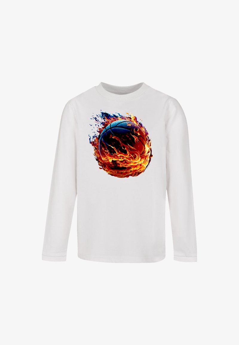 F4NT4STIC BASKETBALL ON FIRE - Long sleeved top - weiß