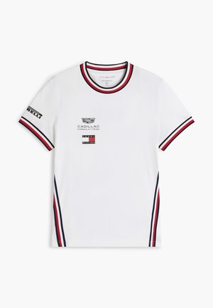Tommy Hilfiger TH X CADILLAC FORMULA 1 TEAM REPLICA CROPPED TEE - T-shirts print - white