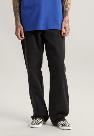 DRILL CHORE OVERDYE - Relaxed fit jeans - black