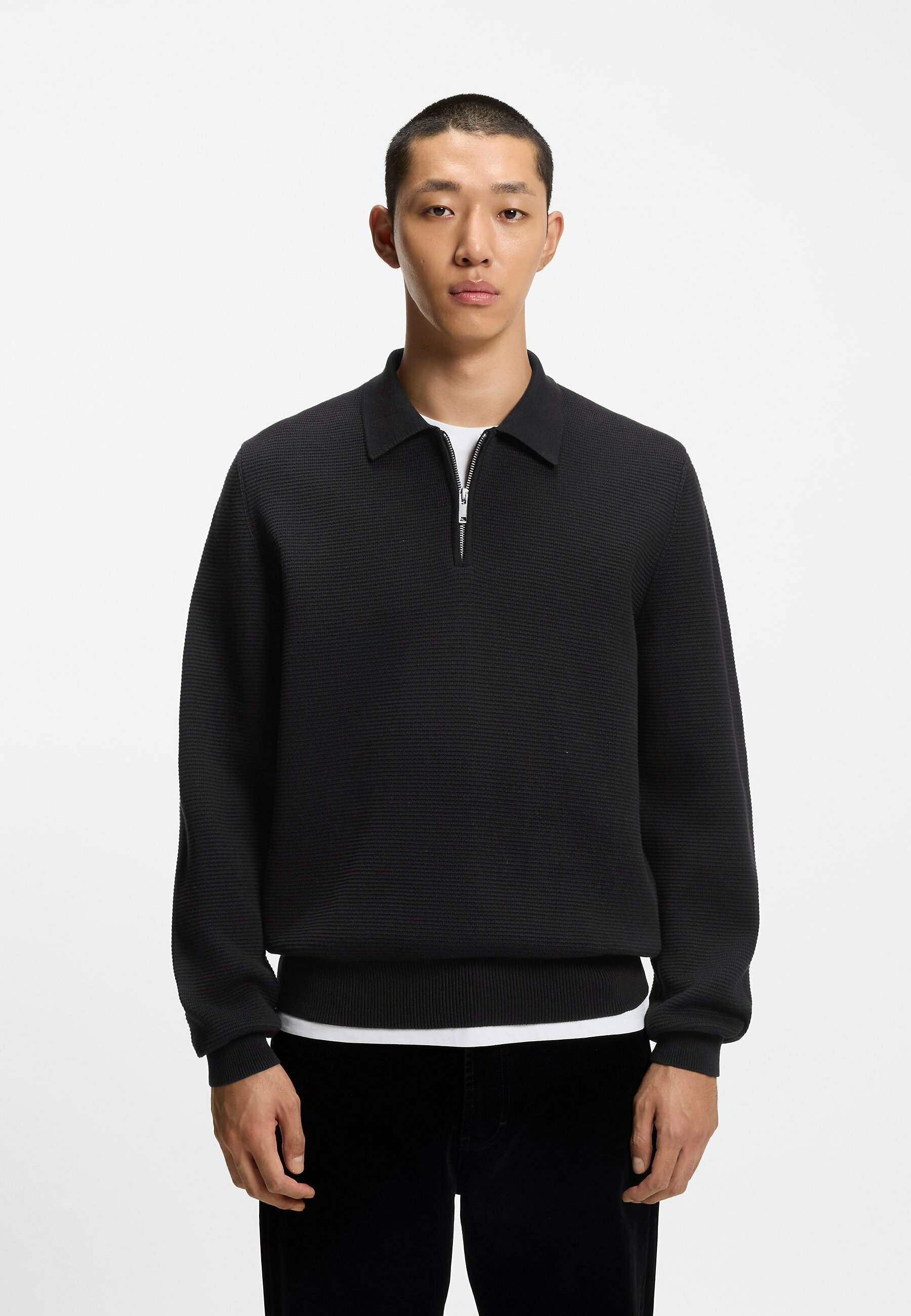 HUGO Maglietta a manica lunga black one/nero