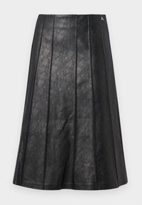 COATED SKIRT - Jupe trapèze - nero