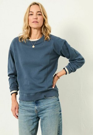 REGULAR FIT - SEAM DETAIL CREW - Sweatshirt - indigo blue