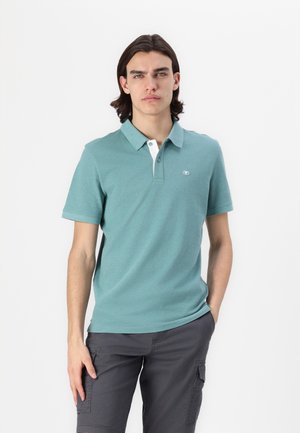 TOM TAILOR BASIC - Polo - meadow teal dark melange