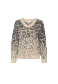VENESSA  - Svetrík - oatmeal and grey jaquard