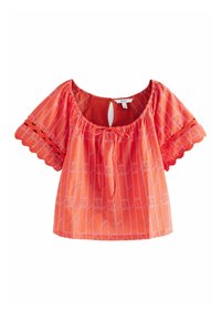 Next - BRODERIE SHORT SLEEVE RIC RAC - Palaidinė - orange contrast stitch Miniatiūros vaizdas 1