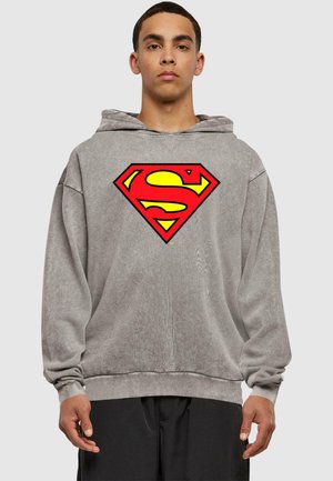DC ORIGINALS - SUPERMAN SHIELD ACID WASHED - Hoodie - asphalt