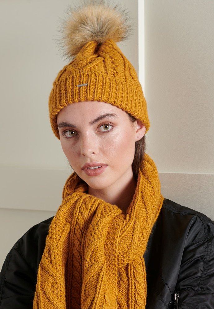 Superdry LANNAH - Muts - yellow/Bruin - Zalando.be