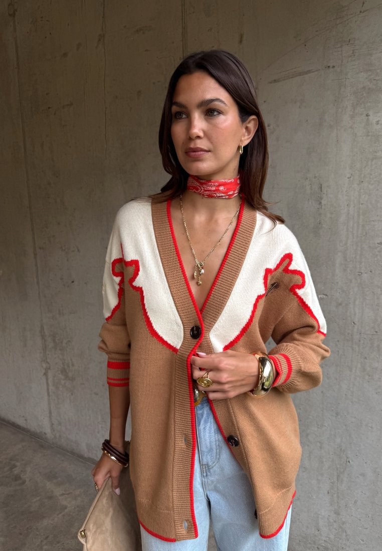 トップス Oblada MARTHA CARDIGAN Bandana Martha Cardigan (Red) | Love Cherish | Cardigan トップス