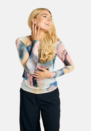 Bluză - blue peach gold marble