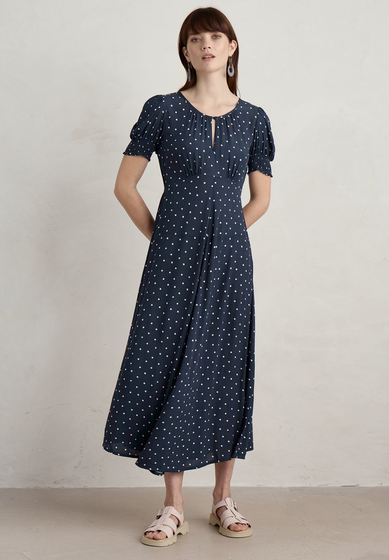 Seasalt Cornwall SHORT SLEEVE Day dress little sponge spot maritime