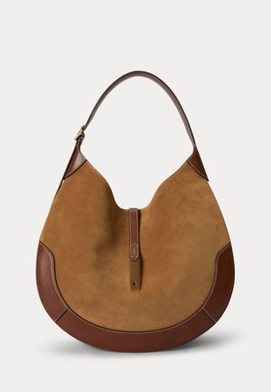 Polo Ralph Lauren, POLO ID SUEDE LARGE SHOULDER BAG - Velká kabelka - clay/tobacco