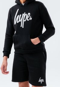 Hype SCRIPT - Felpa con cappuccio - black