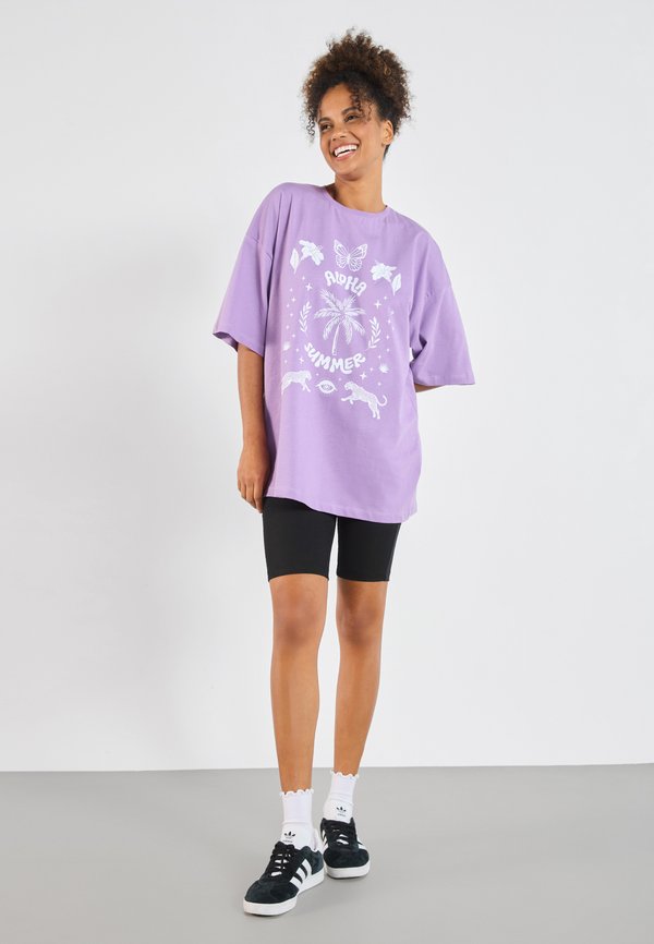 Print T-shirt - diffused orchid2