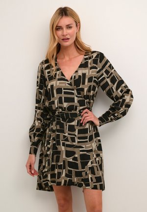 KATANYA  - Robe de jour - black   beige graphic print