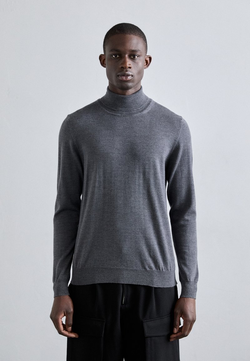 J.LINDEBERG - KADEN LIGHT TURTLE NECK - Jersey de punto - lava smoke melange, Ampliar