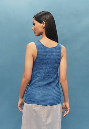 Next TEXTURED REGULAR FIT - Top - colbalt blue