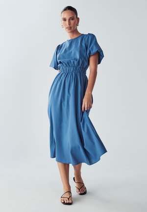 WILLA PEN - Denim dress - petrol blue