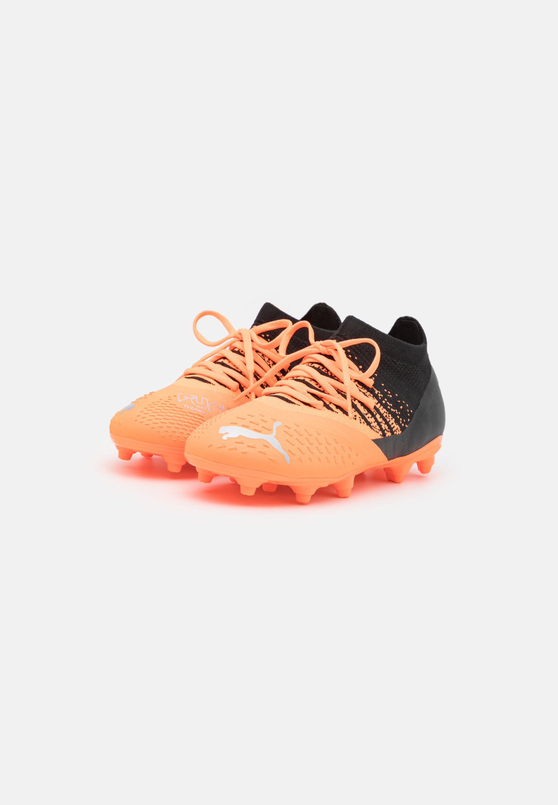 Puma FUTURE 3.3 FG/AG JR - Moulded stud football boots - neon  citrus/diamond silver/black/orange - Zalando.co.uk