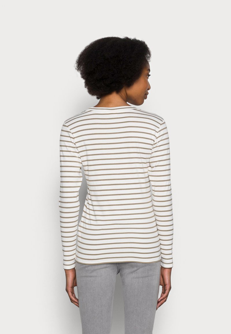 Damen T-Shirts | Kaffe LIDDY Langarmshirt chalk/mermaid green stripe/weiß - WE08457 Damen T-Shirts | Kaffe LIDDY Langarmshirt chalk/mermaid green stripe/weiß - WE08457