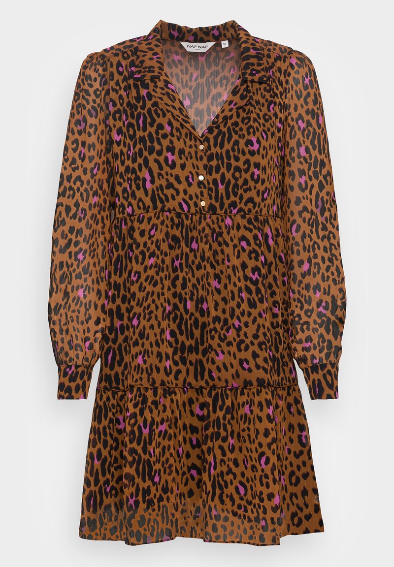 Naf Naf Jurk bruin Naf Naf Jurk bruin