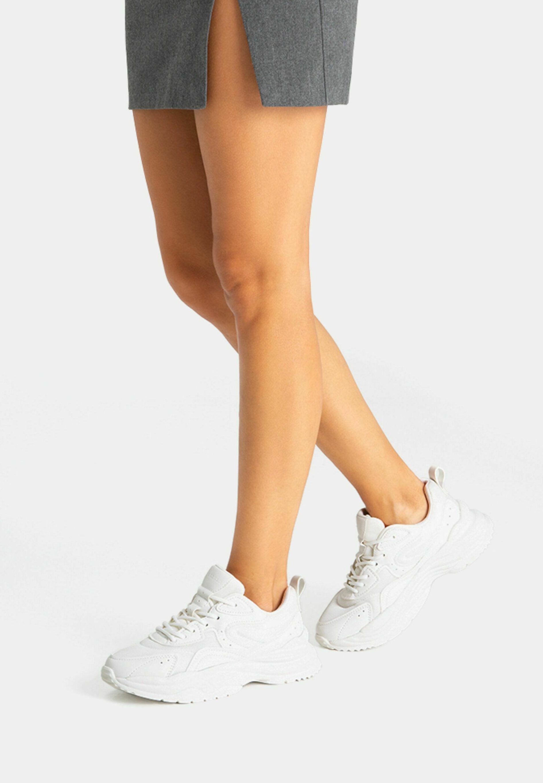 Bershka DETAIL CONTRAST - Sneakers laag - white/wit - Zalando.nl