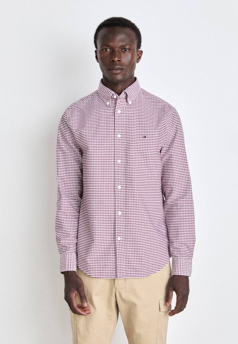 Tommy Hilfiger SOFT FLEX GINGHAM - Košeľa - dark magma/optic white