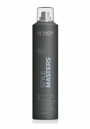 Revlon Professional Style Masters Pure Styler stærk hold ikke-aerosol hårspray i en høj sort sprayflaske, 325 ml.