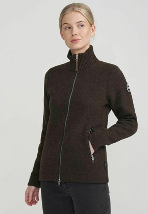 CLAIRE FULLZIP WP - Cardigan - brown mel