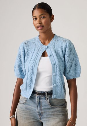 PAULINE POINTELLE SS CARDI - Cardigan - glacier lake novelty stitch