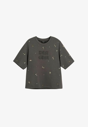 Desigual, WITH LOGO APPLIQUÉS - T-shirt print - gray