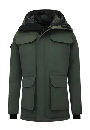 Local Fanatic, HALFLANGE WINTERJAS CAPUCHON - GNW - GROEN - 7503 - Winterjas - groen