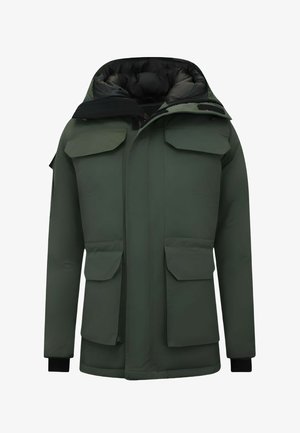 Local Fanatic, HALFLANGE WINTERJAS CAPUCHON - GNW - GROEN - 7503 - Winterjas - groen